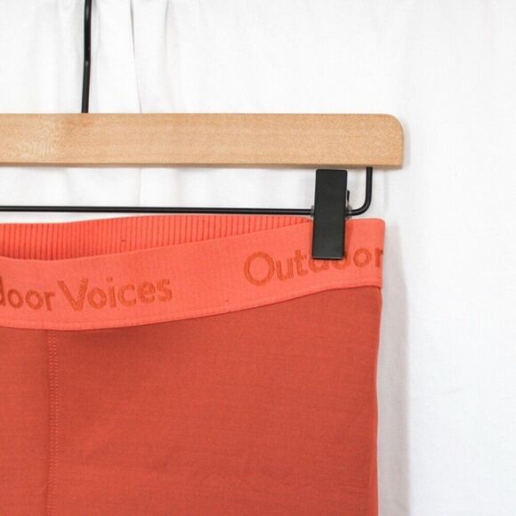 NWOT Outdoor Voices High Waisted Smooth 7/8 Leggings Orange Russet Logo Medium - Picture 5 of 10